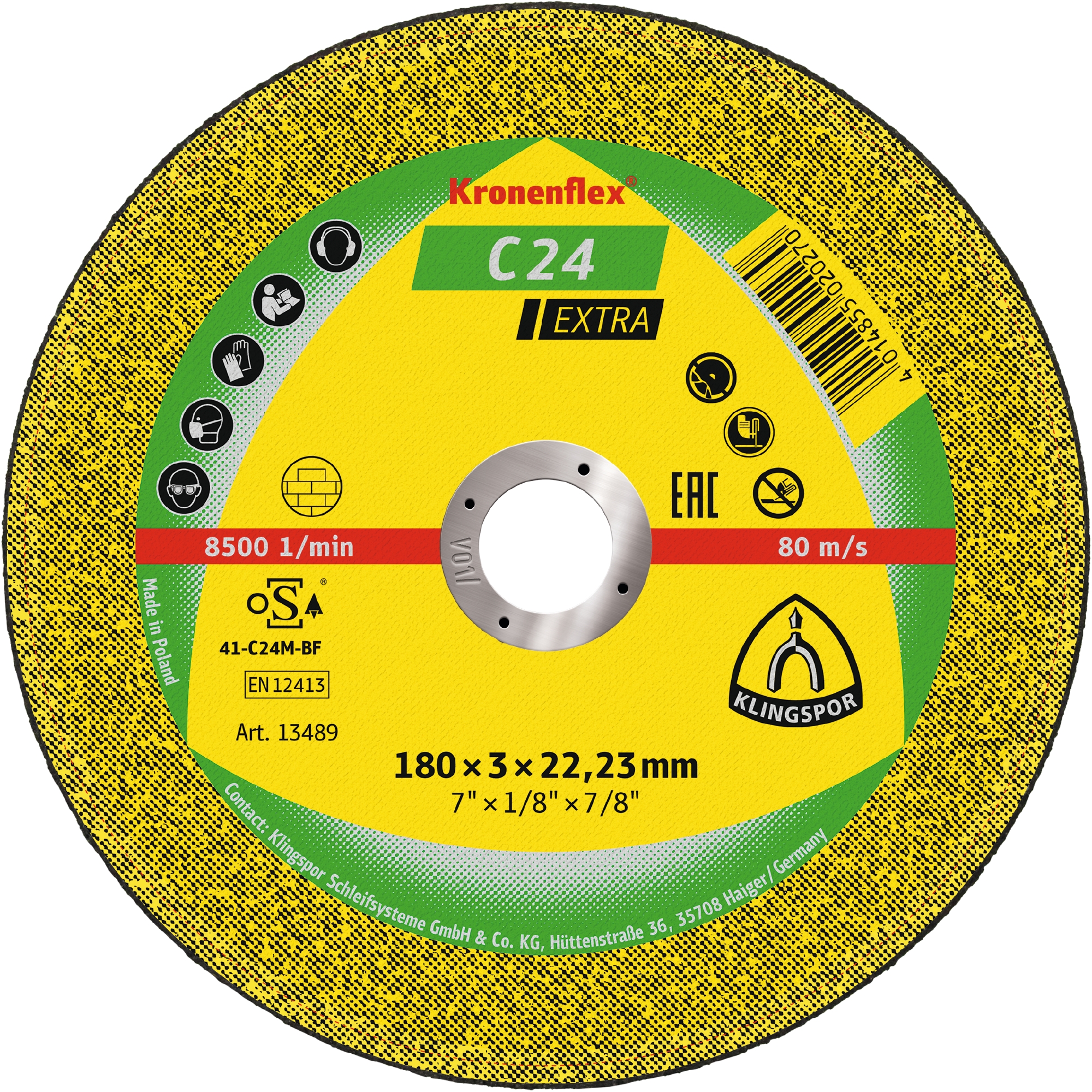 C 24 EX Trennscheiben, 180 x 3 x 22,23 mm gerade
