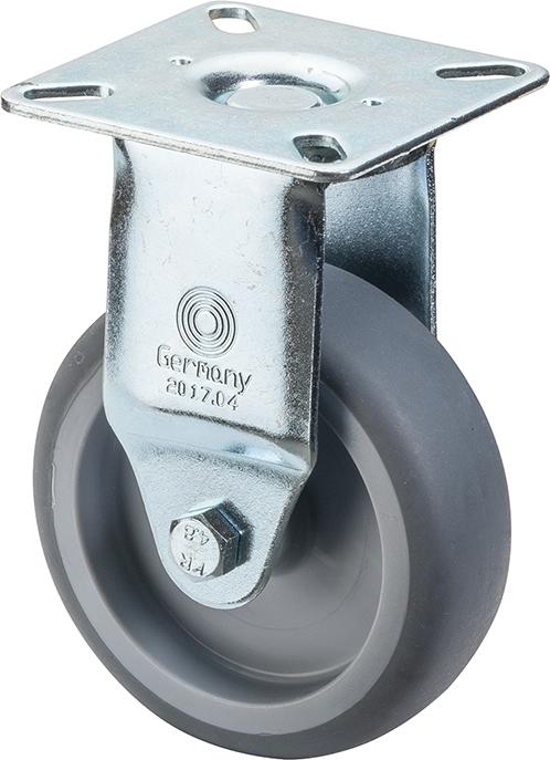 Bockrolle 100mm,A310 Platte,Gummirad,GL A310.A80.100 Bockrolle 100mm,A310 Platte,Gummirad,GL A310.A80.100