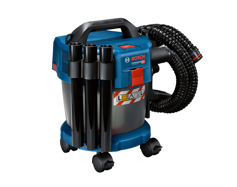 Bosch GAS 18V-10 L Akku-Nass-Trockensauger mit Rädern. Produktbild dynamisch