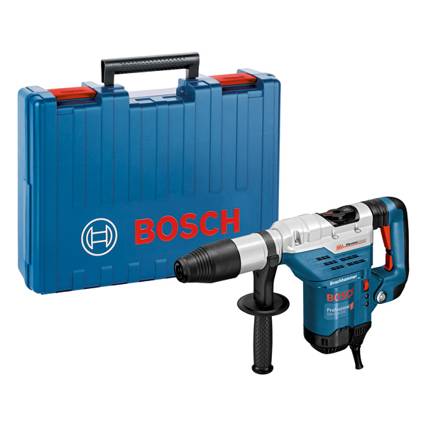 Bosch Bohrhammer GBH 5-40 DCE mit Tragekoffer. Produktbild Lieferumfang