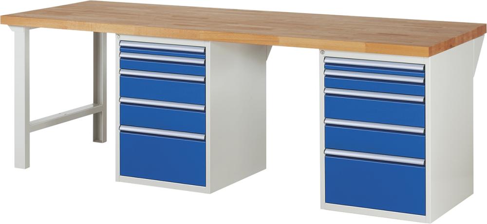 Werkbank Serie 7000 Modell 7511-8 B2500 x T900 x H840 mm Werkbank Serie 7000 Modell 7511-8 B2500 x T900 x H840 mm