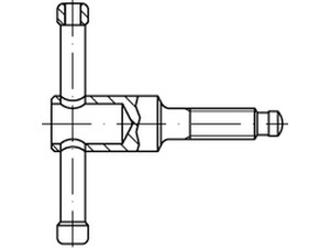 Knebelschrauben DIN 6306 5.8 DM 10 x 40 brüniert, ohne Druckstück brün S normal