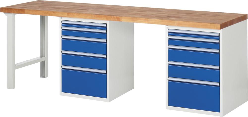 Werkbank Serie 7000 Modell 7511-8 B2500 x T700 x H840 mm Werkbank Serie 7000 Modell 7511-8 B2500 x T700 x H840 mm