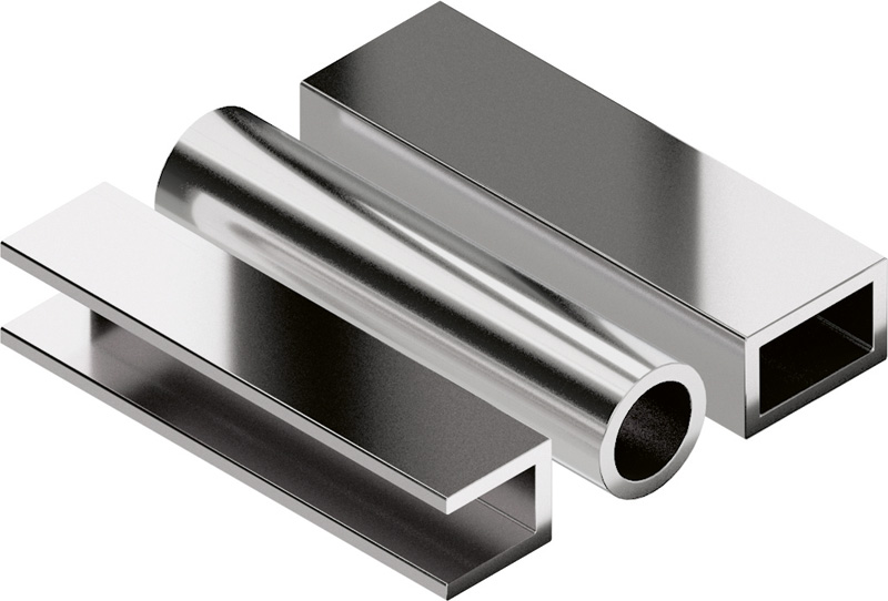 Edelstahlrohre und -profile Material-Symbol