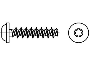 Schrauben für Kunstst. ART 88202 RST mit LIKO & ISR 2,2 x 6 -T6 Stahl geh., gal Zn gal Zn S normal