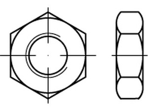 Sechskantmu. mit Fasen ISO 8675 05 M 10 x 1 galv. verzinkt gal Zn S normal