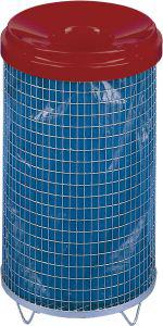 Abfallsammler Drahtkorb 65 l Trichteraufsatz rot VAR Abfallsammler Drahtkorb 65 l Trichteraufsatz rot VAR