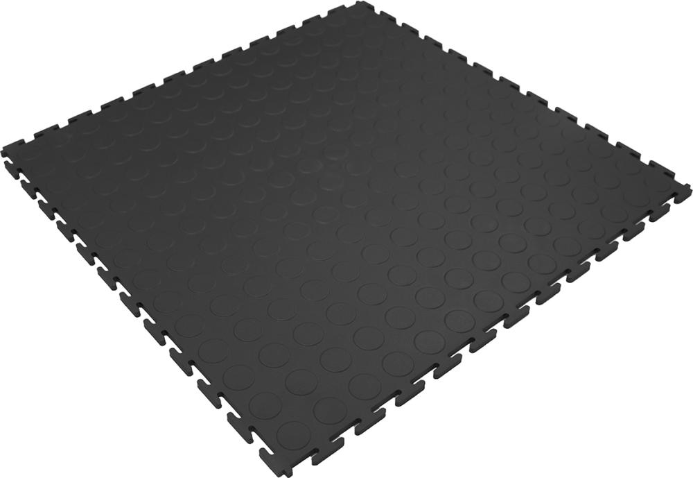 COBA Bodenfliese Tough-Lock Noppenoptik B0,50xL0,50m 7mm schwarz