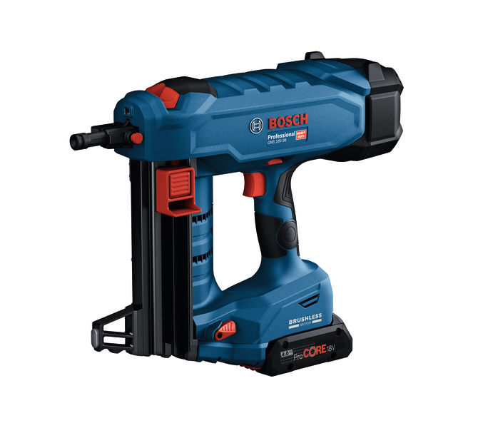 Akku-Betonnagler GNB 18V-38 von Bosch mit bürstenlosem Motor. Produktbild dynamisch