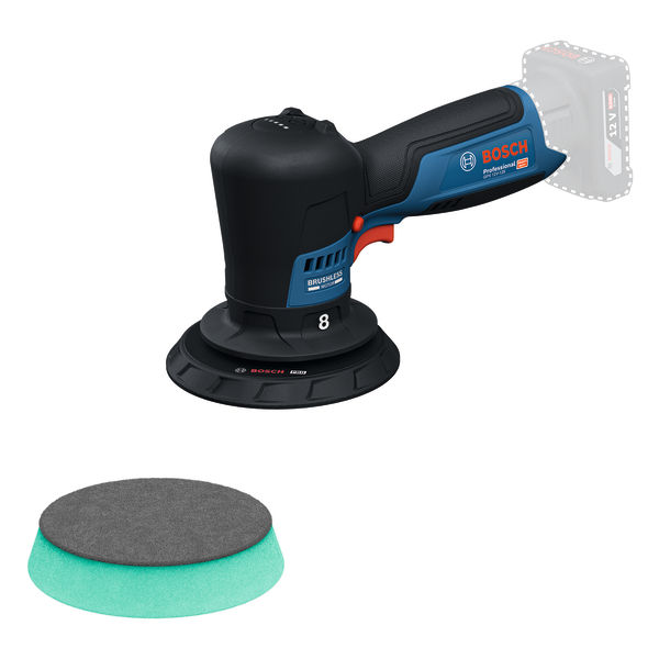Akku-Exzenterschleifer GPX 12V-125 von Bosch . Produktbild Lieferumfang