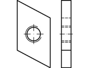 Hammerkopf-Gew.platten ART 88953 Hammerkopf Gewindeplatte Typ 50/40, M 10 , gal Zn gal Zn S normal