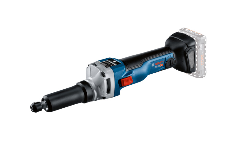 Bosch GGS 18V-10 SLC Akku-Geradschleifer mit Spannzange. Produktbild dynamisch