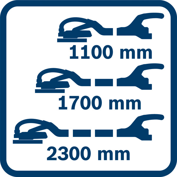 Verstellbare Länge 11002300 mm Vorteil-Symbol