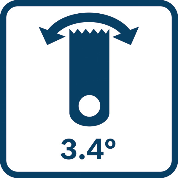 Schwingungsamplitude 3,4° Logo/Symbolbild