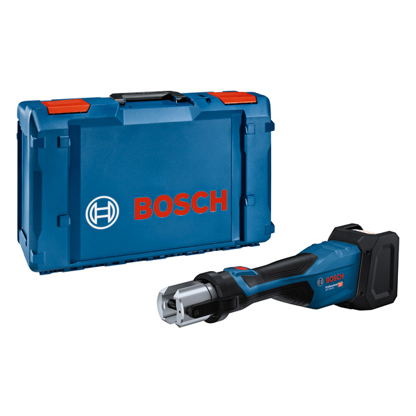 Bosch 18V-32 Rohrgewindeschneider mit Tragetasche. Produktbild Lieferumfang