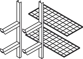 Gitterrostregal 2xRGS (8802), 2xGR (8805) Gitterrostregal 2xRGS (8802), 2xGR (8805)