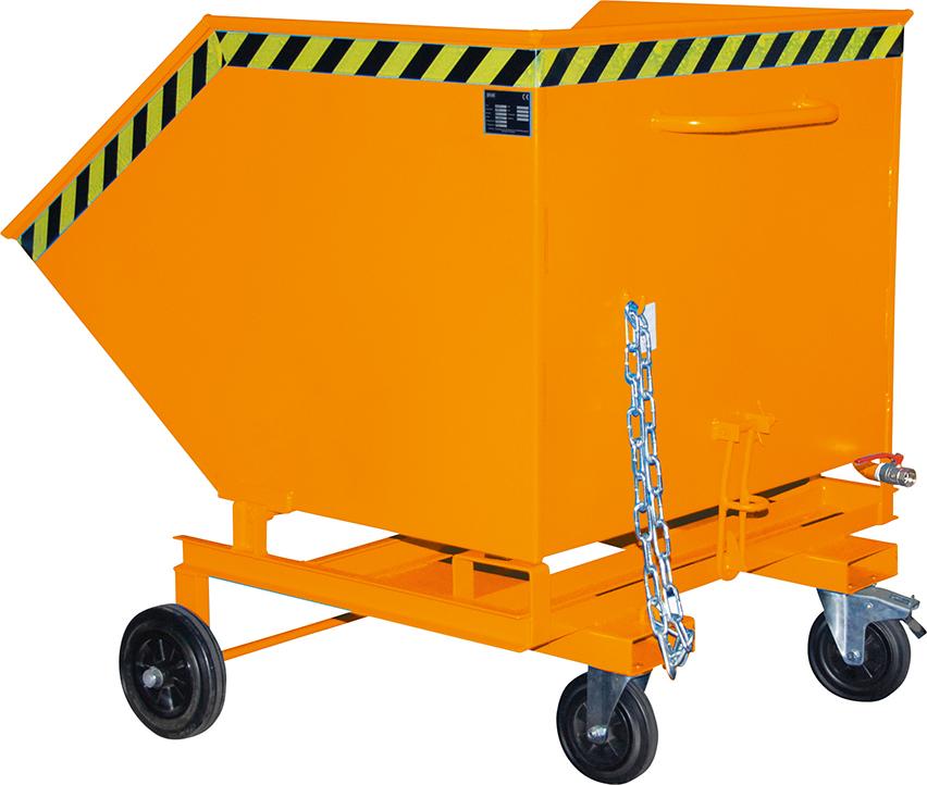 Spänekastenwagen SKW-ET 1000 l B1340xT1420xH1290 mm RAL2000 Tragkraft 300kg Spänekastenwagen SKW-ET 1000 l B1340xT1420xH1290 mm RAL2000 Tragkraft 300kg