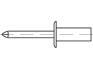 CAP-Blindniete ART 88420 CAP - Blindniete Alu/A 2 3,2 x 10,5 S normal