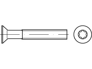 Senkschrauben DIN 965 4.8 M 3 x 10 -T galv. verzinkt, Innensechsrund gal Zn S normal