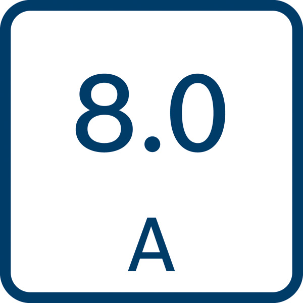 8,0 Ampere Logo/Symbolbild