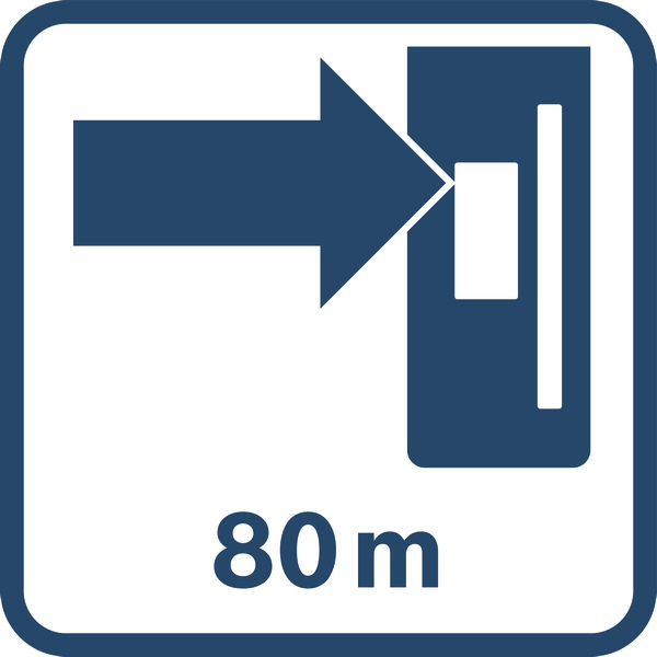 Arbeitsbereich 80 m Logo/Symbolbild