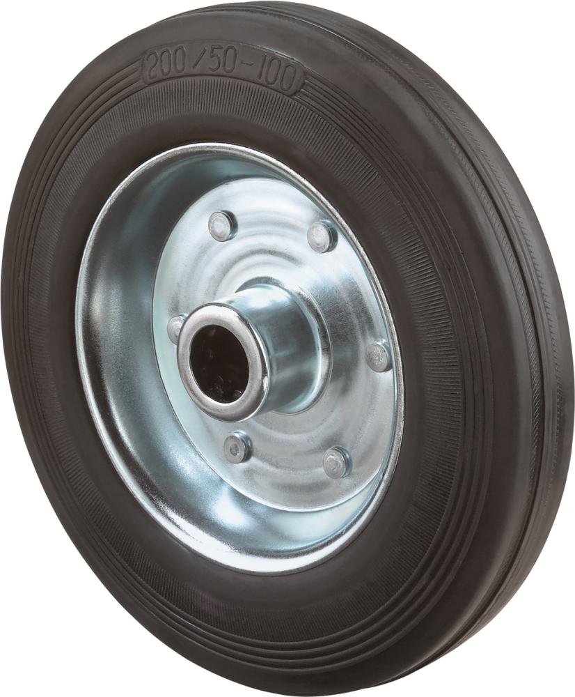 Gummirad 100mm B55.100 schwarz,Radk.verzinkt,RL BS ROLLEN Gummirad 100mm B55.100 schwarz,Radk.verzinkt,RL BS ROLLEN