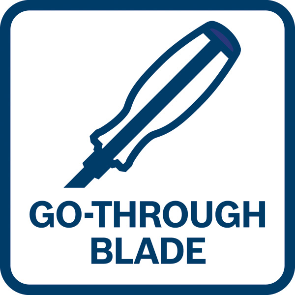 Durchgehende Klinge Logo/Symbolbild