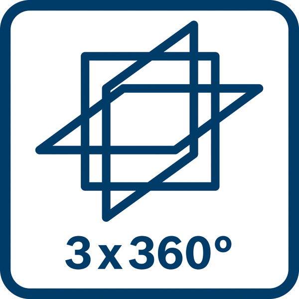 Drei 360-Grad-Linien Logo/Symbolbild