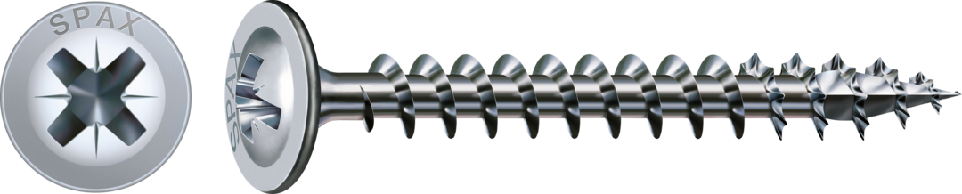 Artikelhauptbild ABC Spax-Rückwandschrauben blau verz. Rückwandkopf, Kreuzschlitz  3,5 x 17 Vo 4CUT-Spitze, gehärtet, gleitbeschichtet