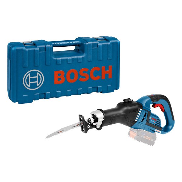 Akku-Säbelsäge GSA 18V-32 von Bosch mit Koffer. Produktbild Lieferumfang