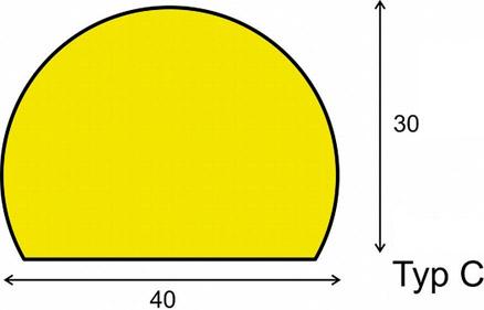 Flächenschutz Typ C, L 1000mm gelb/schwarz selbstklebend Dancop Flächenschutz Typ C, L 1000mm gelb/schwarz selbstklebend Dancop
