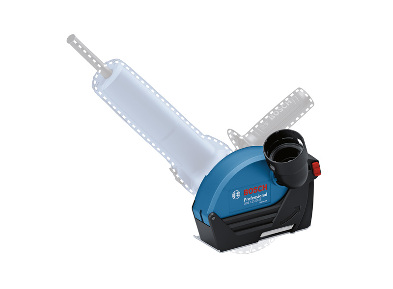 Bosch GDE 125 EA-S Staubabsaugschutz für Winkelschleifer. Produktbild dynamisch