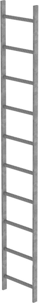 Schachtleiter 10 Sprossen L 2,80 m B440 mm LW 300 mm Stahl verzinkt Schachtleiter 10 Sprossen L 2,80 m B440 mm LW 300 mm Stahl verzinkt