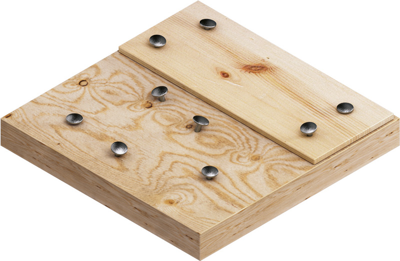 Holz mit Nägeln Material-Symbol