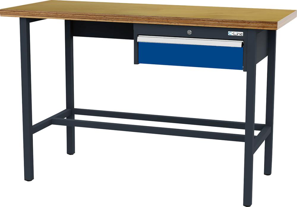 Arbeitstisch B1500mm 1 Schbl. 7016/5010 Forum