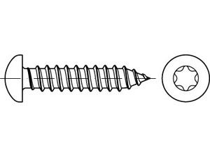 Blechschrauben DIN 7981 Stahl 2,2 x 13 -C-T galv. verzinkt passiviert gal Zn S normal