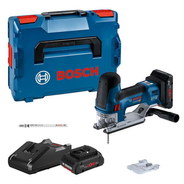 Bosch GST 18V-155 SC Akku-Stichsägen-Set. Produktbild Lieferumfang