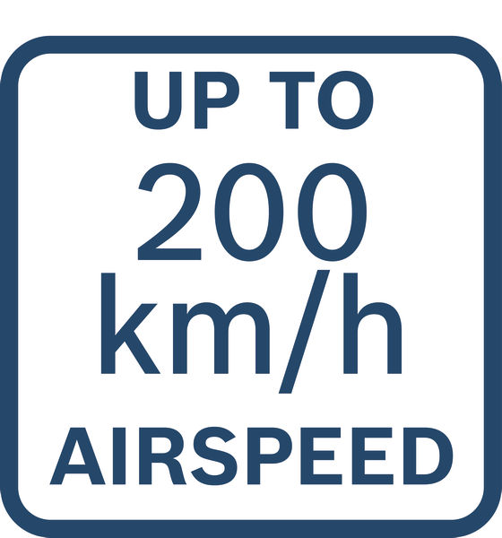 Luftgeschwindigkeit 200 km/h Logo/Symbolbild