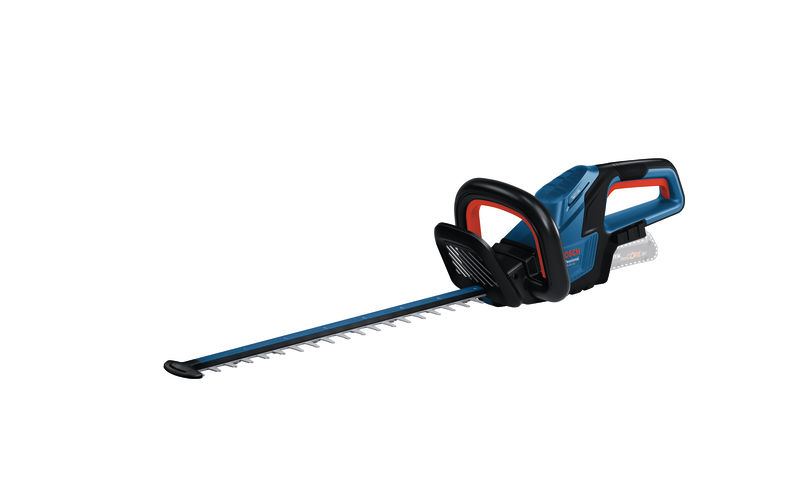 Akku-Heckenschere GHE 18V-50 von Bosch zum Heckenschneiden. Produktbild dynamisch