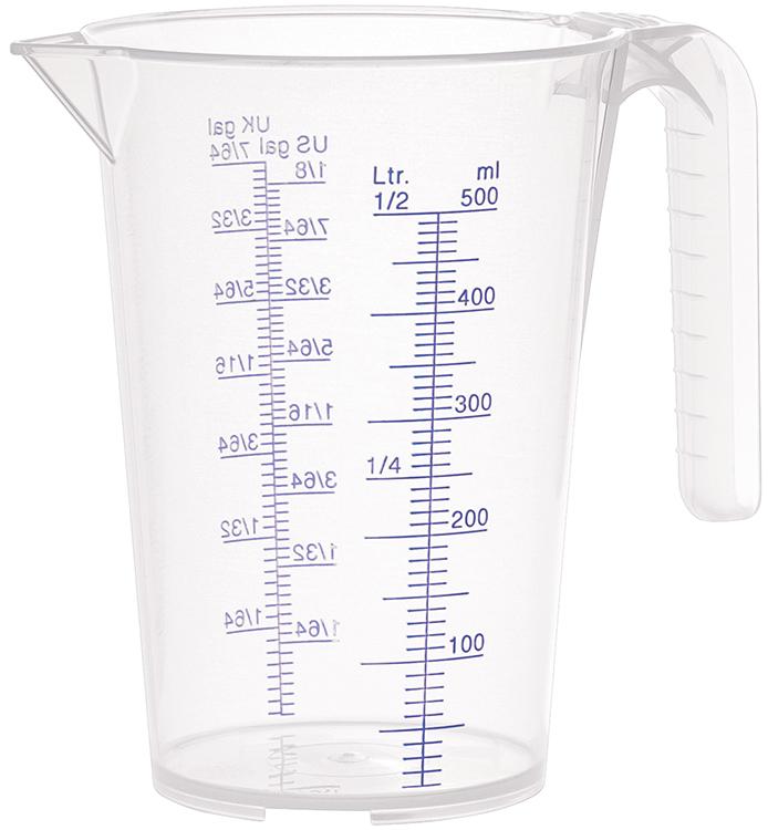 Messbecher Polypropylen 0,5l transparent Pressol