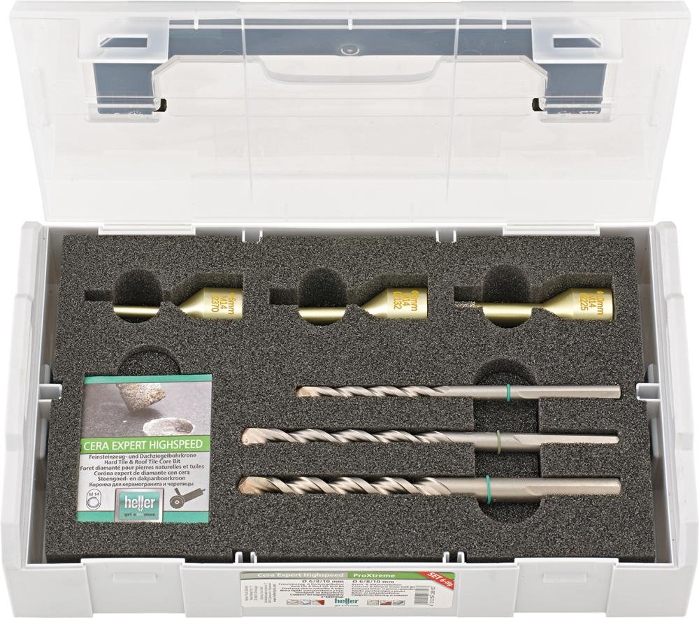 Diamant-Bohrersatz CERA EXPERT Highspeed 6-tlg., 6/8/10mm, M14 heller