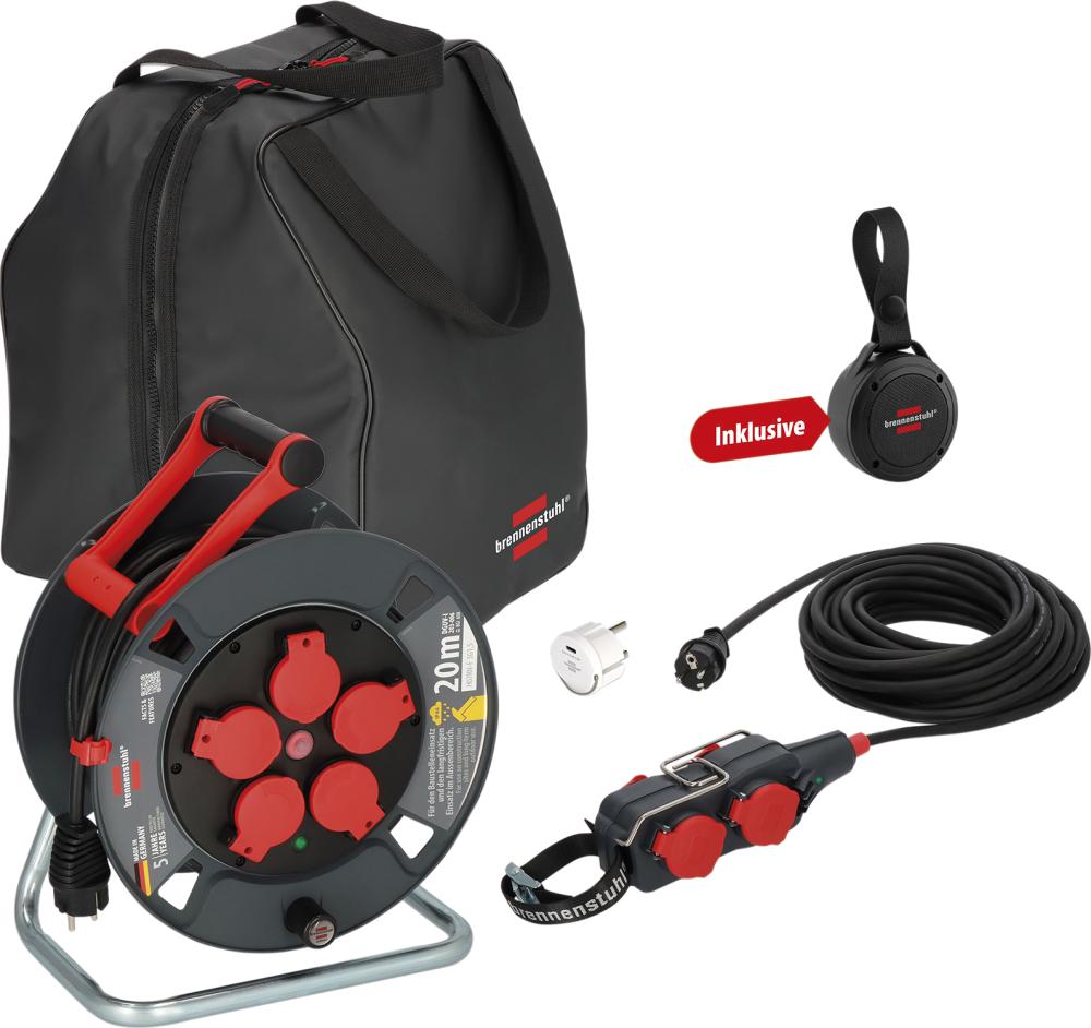 Aktions-Set Professional in Tasche Limited EditionKabeltrommel, Powerblock Steckdosenadapt.,Lautspr.