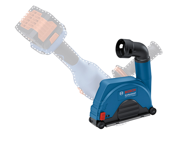 Bosch GDE 115/125 FC-T Staubabsaugschutz für Winkelschleifer. Produktbild dynamisch