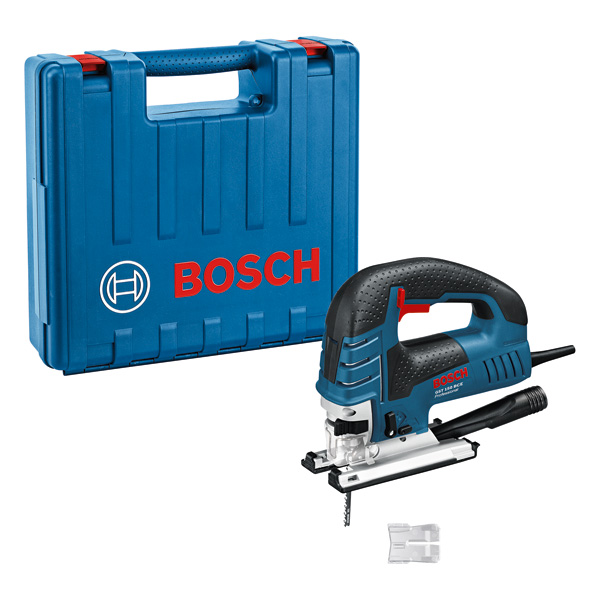 Stichsäge Bosch GST 150 BCE mit Tragekoffer. Produktbild Lieferumfang