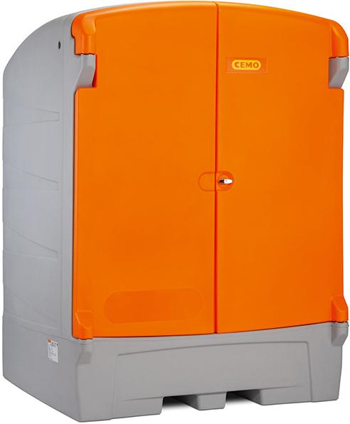 PE-Gefahrstoffdep. 1100/1Gehäuse grau / Türen orange PE-Gefahrstoffdep. 1100/1Gehäuse grau / Türen orange