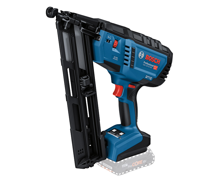 Akku-Holznagler GNH 18V-64 MD von Bosch für präzises Nageln. Produktbild dynamisch
