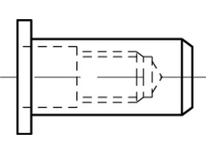 Geschlos. Blindnietmu. ART 88480 Blindnietmu. geschlossen Alu Flako M 5 / 3,0 - 4,0 S normal