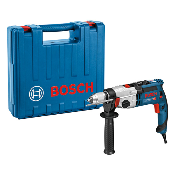 Bosch GSB 21-2 RCT Bohrmaschine mit Tragekoffer. Produktbild Lieferumfang