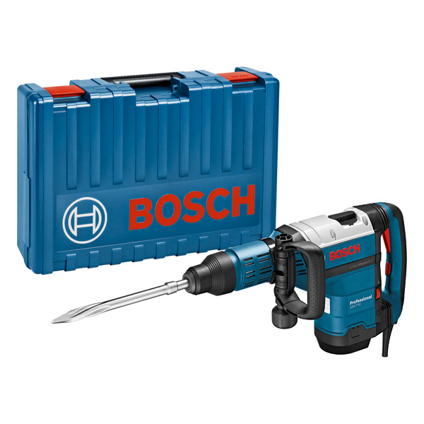 Bosch GSH 7 VC Abbruchhammer mit Tragekoffer. Produktbild Lieferumfang