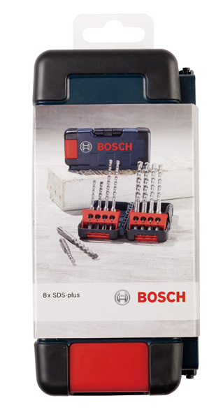 Hammerbohrerset SDS plus-3, 8-tlg., Tough Box, 6–10 mm